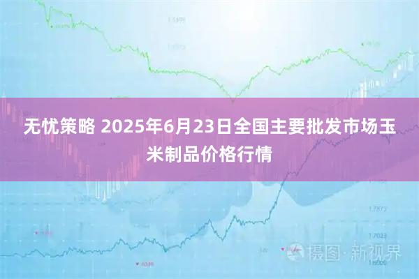 无忧策略 2025年6月23日全国主要批发市场玉米制品价格行情